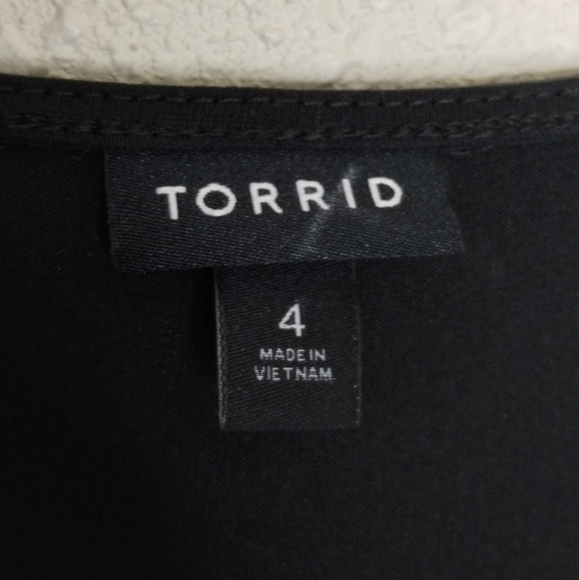 TORRID Surplice Tank Cupro Black Plus Size 4X - Picture 4 of 6